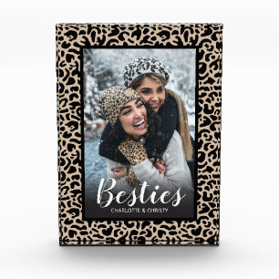 Bloque Para Fotos Estampado de leopardo de mejores amigos modernos