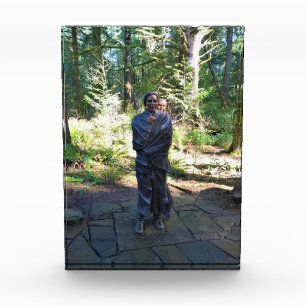Bloque Para Fotos Estatua de Sacagawea, Fort Clatsop, Astoria, Oregó