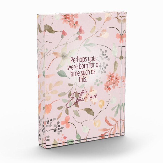 Bloque Para Fotos Esther 4:14 Biblia cristiana versus arte (Izquierda)