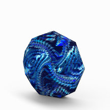 Estrella ondulada azul con trazos de zag en zig ha