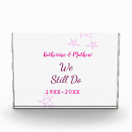 Bloque Para Fotos Estrellas rosas Renovación de votos boda de aniver