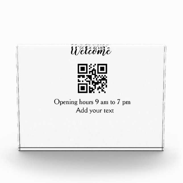 Bloque Para Fotos Fácil bienvenida abriendo código de barras de bien (Anverso)