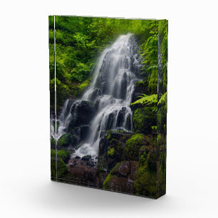 Bloque Para Fotos Fairy Falls   Desfiladero del Río Colombia Oregón.