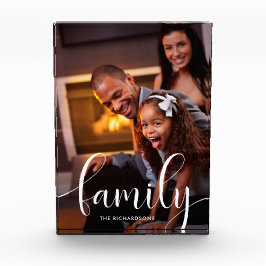 Bloque Para Fotos Familia | Guión elegante y caprichoso