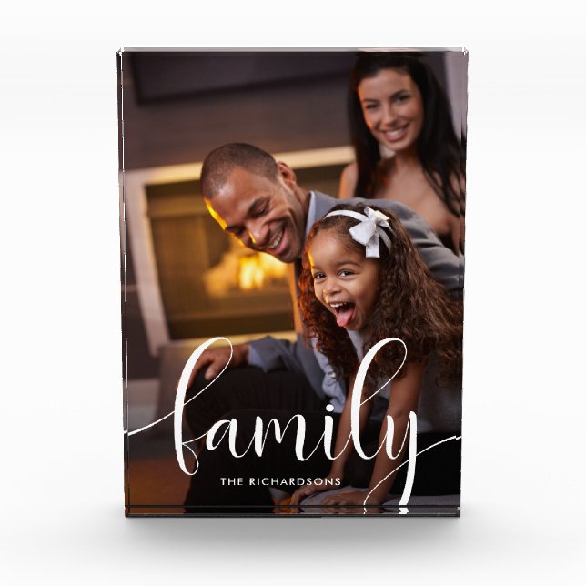 Bloque Para Fotos Familia | Guión elegante y caprichoso (Anverso)
