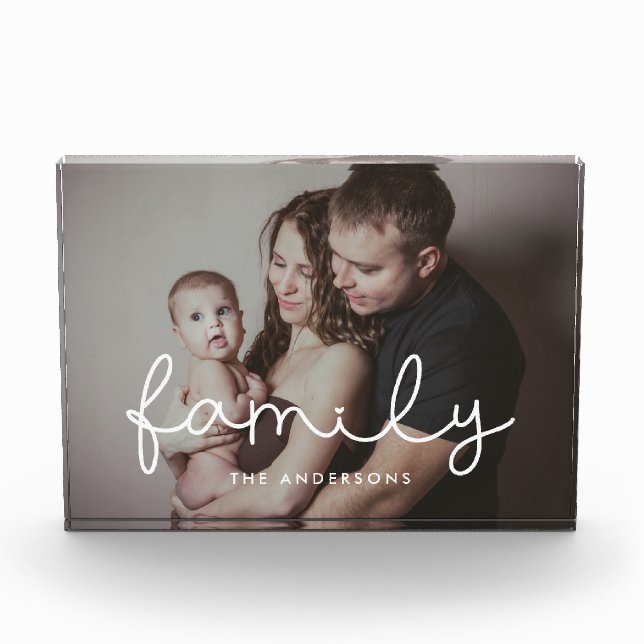 Bloque Para Fotos Familia linda familia de guiones caprichosos (Anverso)
