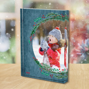 Bloque Para Fotos Familia navidad Pine Wreath
