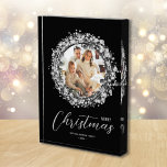 Bloque Para Fotos Familia Personalizado Silver Stars<br><div class="desc">Estrellas,  círculos y puntos plateados rodean tu foto favorita en este bloque de fotos acrílicas. Ideal como regalo o para mostrar tu foto favorita en tu propia casa. *Diseño HORIZONTAL en nuestra tienda.</div>