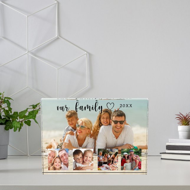 Bloque Para Fotos Family photo collage love heart script (Subido por el creador)