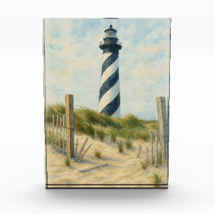 Bloque Para Fotos Faro de Cape Hatteras Acuarela