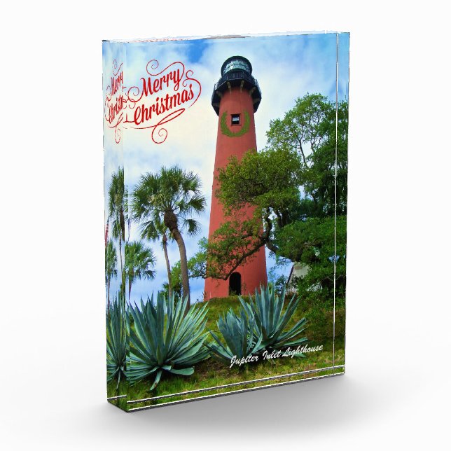 Bloque Para Fotos Faro Florida de Feliz Navidad (Izquierda)
