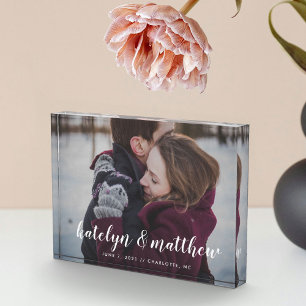 Bloque Para Fotos Fecha de boda clásica personalizada 
