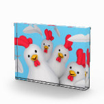 Bloque Para Fotos Felices gallinas<br><div class="desc">Esta feliz gallina clipart es un regalo especial perfecto para cualquier amante de los animales.</div>