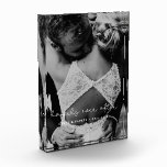 Bloque Para Fotos Felices para siempre lindo caprichoso boda<br><div class="desc">Muestre su foto de boda favorita con este bloque de fotos moderno,  con las palabras Felices para siempre en un hermoso texto superpuesto. Puede cambiar fácilmente el color y el tamaño del texto para que se ajuste a su imagen.</div>