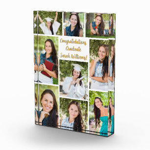 Bloque Para Fotos Felicidades Graduado Collage Regalo Moderno