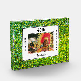Bloque Para Fotos Feliz 40° cumpleaños | CUALQUIER EDAD | Brillantin