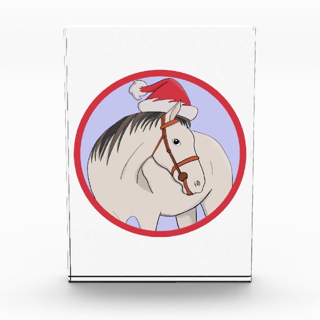 Bloque Para Fotos Feliz caballo navideño (Anverso)