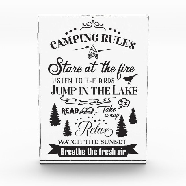 Bloque Para Fotos Feliz Camper Camping (Anverso)