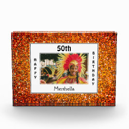 Bloque Para Fotos Feliz cumpleaños número 50 | CUALQUIER EDAD | PURP