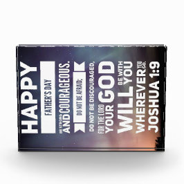 Bloque Para Fotos Feliz Día del Padre- Joshua 1:9