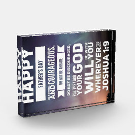 Bloque Para Fotos Feliz Día del Padre- Joshua 1:9