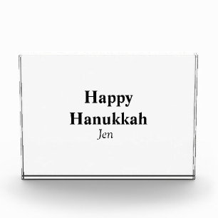 Bloque Para Fotos Feliz Hanukkah tu nombre imagen de texto editable