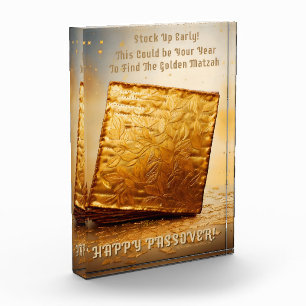 Bloque Para Fotos ¡Feliz Pascua! Golden Matzah