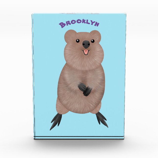 Bloque Para Fotos Feliz y lindo diseño de personalizados de quokka (Anverso)