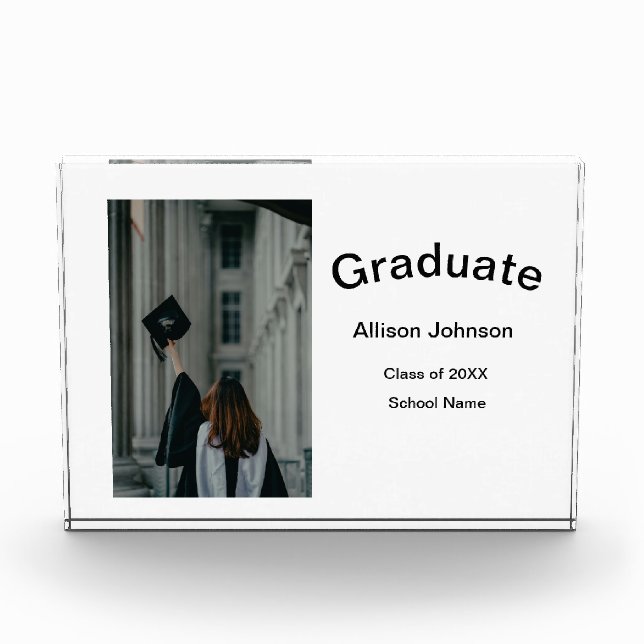 Bloque Para Fotos fiesta de graduación simple y elegante de fotograf (Anverso)