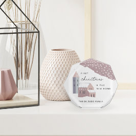 Bloque Para Fotos First Christmas in Our New Home Acrylic Block