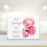 Bloque Para Fotos Flamingo De Color Rosa Exótico Moderno Con Cita<br><div class="desc">Flamingo De Color Rosa Exótico Moderno Con Cita</div>