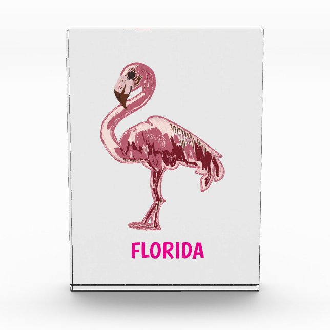 Bloque Para Fotos Flamingo gemalter pinker Flamingo  (Anverso)