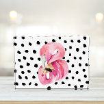 Bloque Para Fotos Flamingo y puntos de color rosa exótico moderno<br><div class="desc">Flamingo y puntos de color rosa exótico moderno</div>