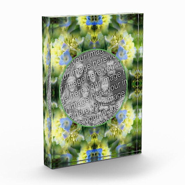 Bloque Para Fotos Flor azul de hidrangea crea tu propia (Izquierda)