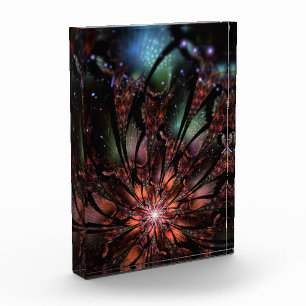 Bloque Para Fotos Flor de fantasía fractal suave y delicada