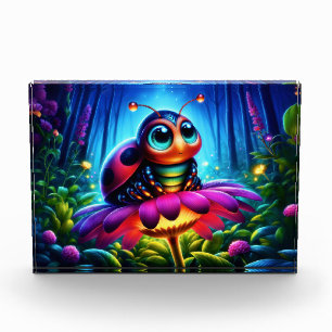 Bloque Para Fotos Flor de fantasía suave y brillante encantada