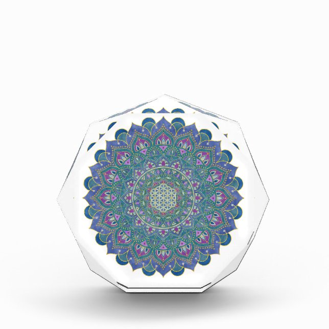 Bloque Para Fotos Flor De Vida - Mandala Estilo India 1 (Anverso)