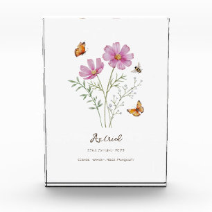 Bloque Para Fotos Flor del mes de nacimiento Cosmos