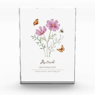 Bloque Para Fotos Flor del mes de nacimiento Cosmos