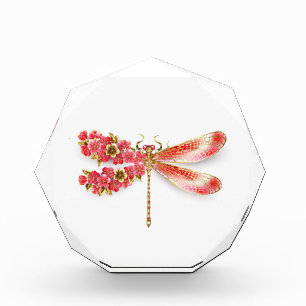 Bloque Para Fotos Flor libélula con sakura de joyas