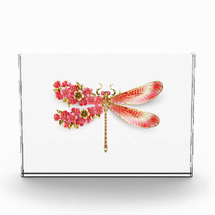 Bloque Para Fotos Flor libélula con sakura de joyas