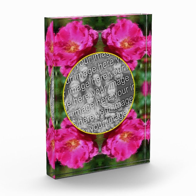 Bloque Para Fotos Flor rosa de pintura rosada Añadir tu (Izquierda)