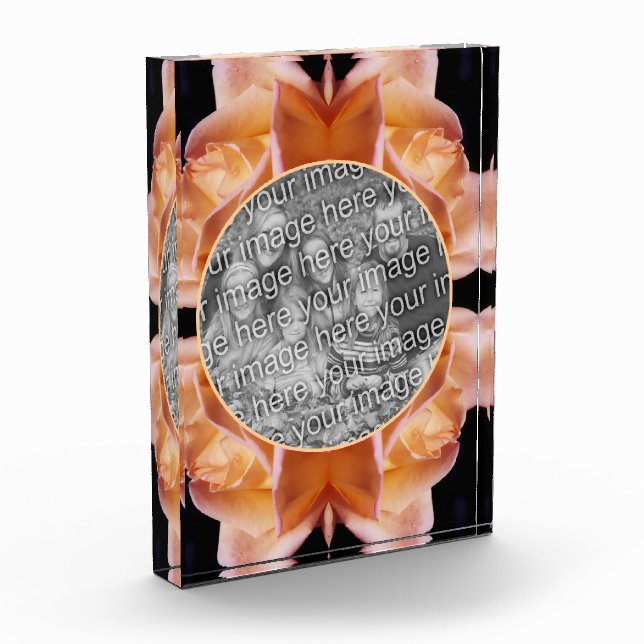 Bloque Para Fotos Flor Rosebud Tintada Añadir la suya (Izquierda)