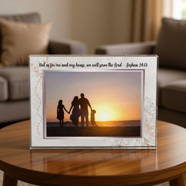 Bloque Para Fotos Floral Abstract Bible Verse Custom Photo Block (Subido por el creador)