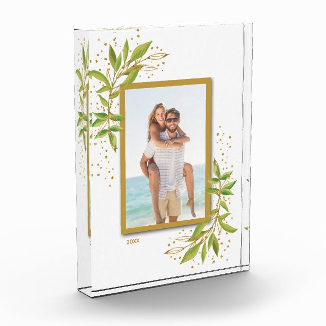 Bloque Para Fotos Floral acuática elegante (Izquierda)