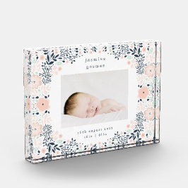 Bloque Para Fotos floral de marco pastel wreath nacimiento de bebé