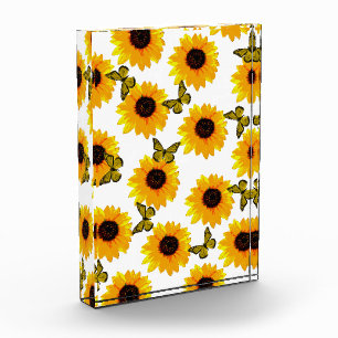 Bloque Para Fotos Flores De Aceite Pintadas Y Mariposas,