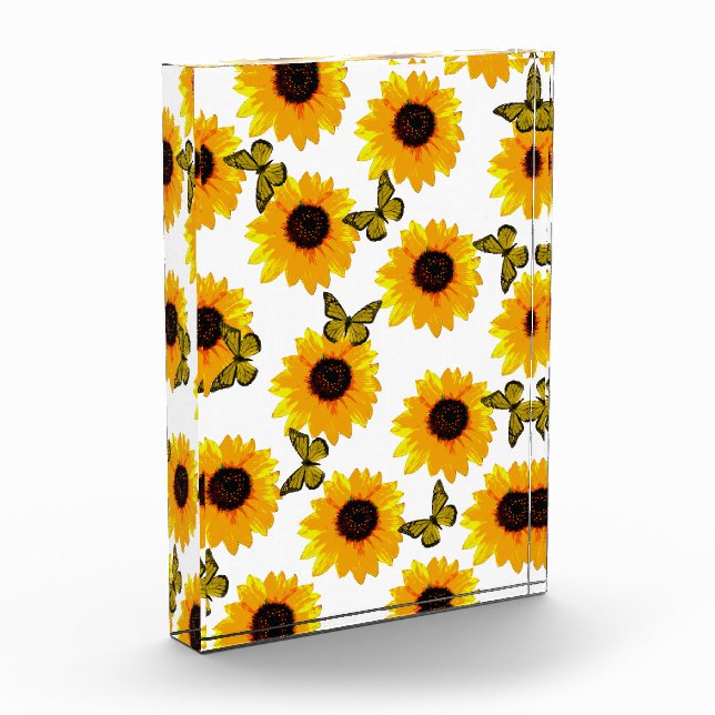 Bloque Para Fotos Flores De Aceite Pintadas Y Mariposas, (Izquierda)