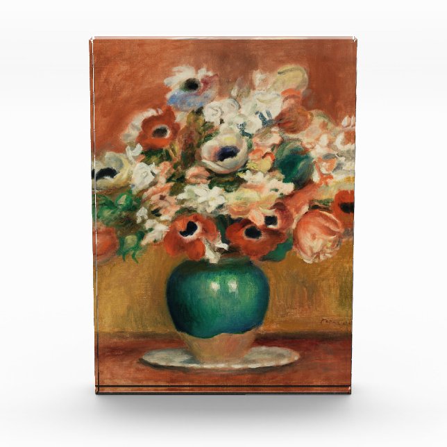 Bloque Para Fotos Flores de pintura impresionista de Renoir (Anverso)