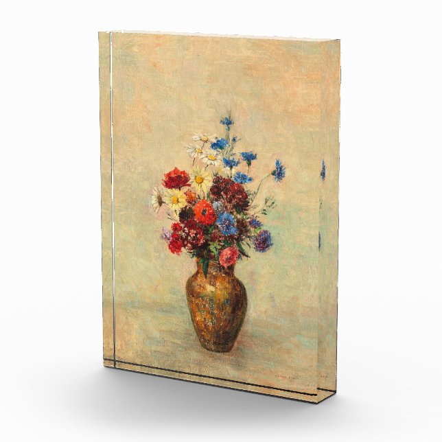 Bloque Para Fotos Flores en una bolsa de Odilon Redon (Derecha)
